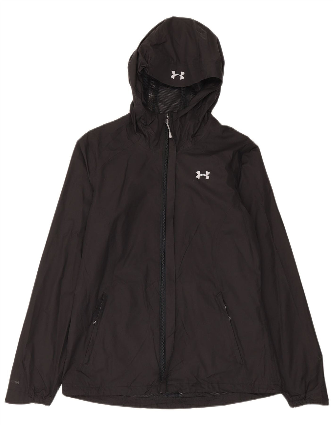 Мужская дождевик с капюшоном Under Armour UK 36, маленький черный полиэстер