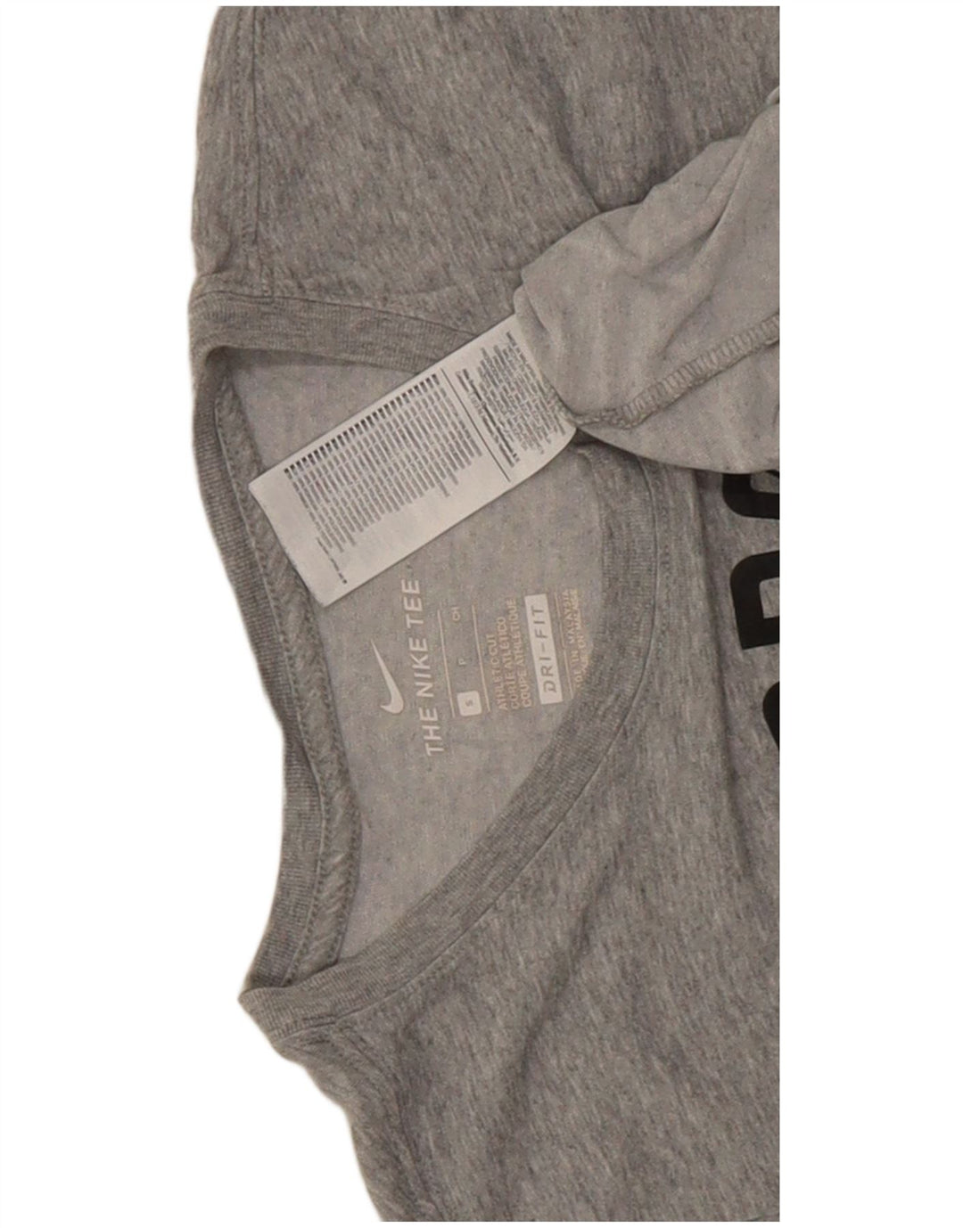 Мужская футболка с рисунком Nike Dri Fit, маленький серый хлопковый топ