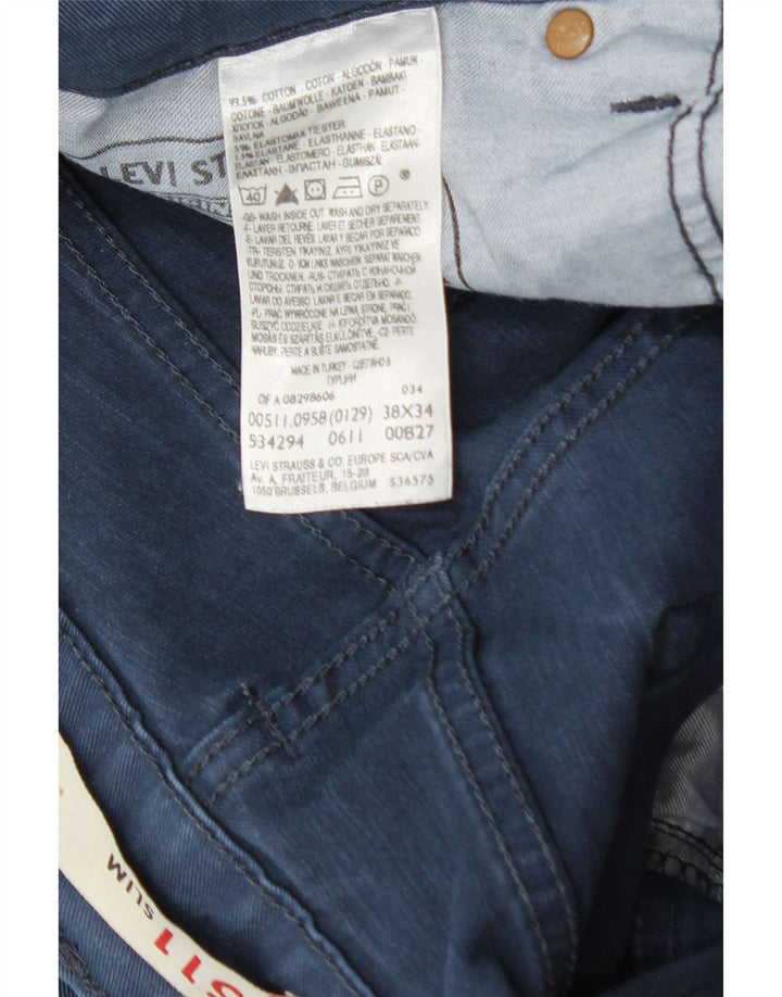 Мужские джинсы Levi's Slim 511 W38 L34 синие, хлопок