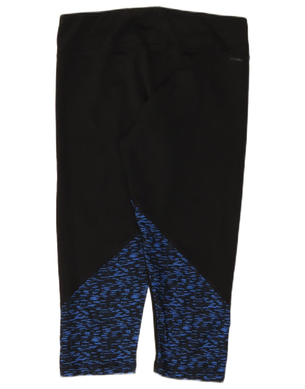 Женские леггинсы-капри Adidas Climalite UK 16/18, большие черные в крапинку