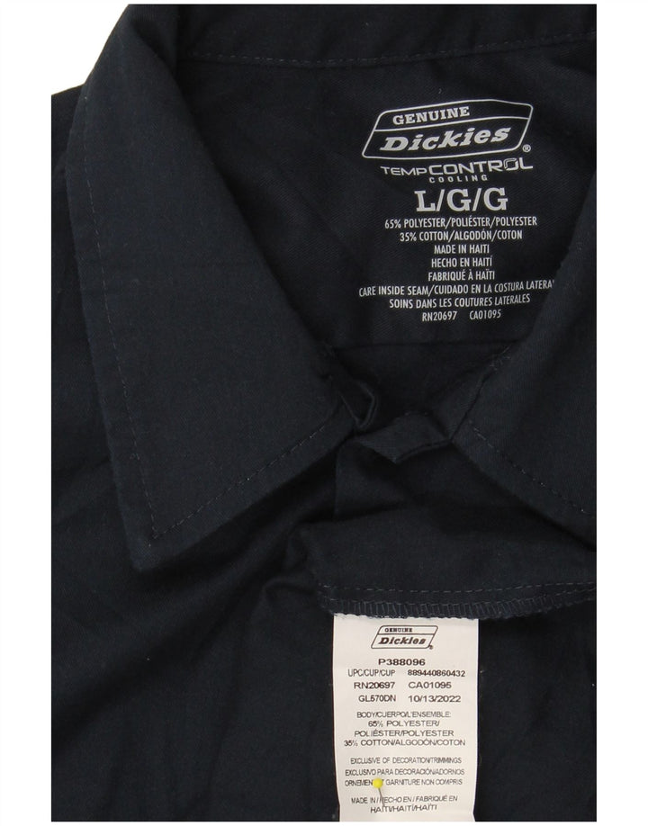 Мужская рубашка DICKIES из натуральной ткани, большой размер, темно-синий, полиэстер