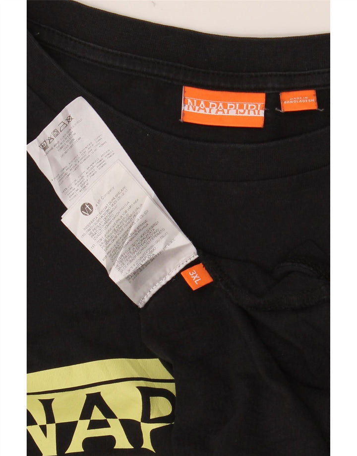NAPAPIJRI Мужской топ с рисунком с длинным рукавом 3XL, черный хлопок