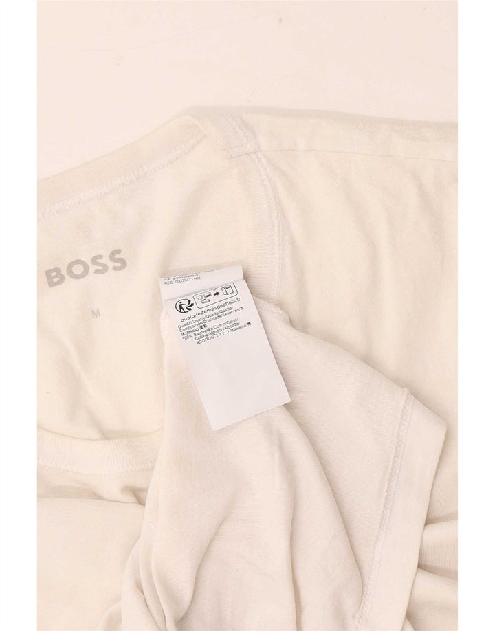 Мужская футболка Hugo Boss, маленький белый хлопок