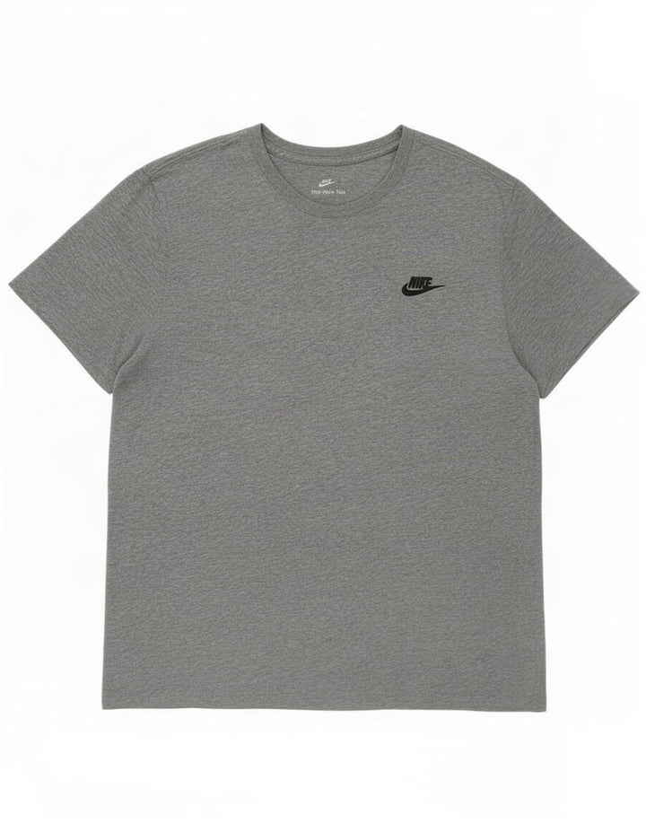 Мужская футболка Nike, большой серый хлопок