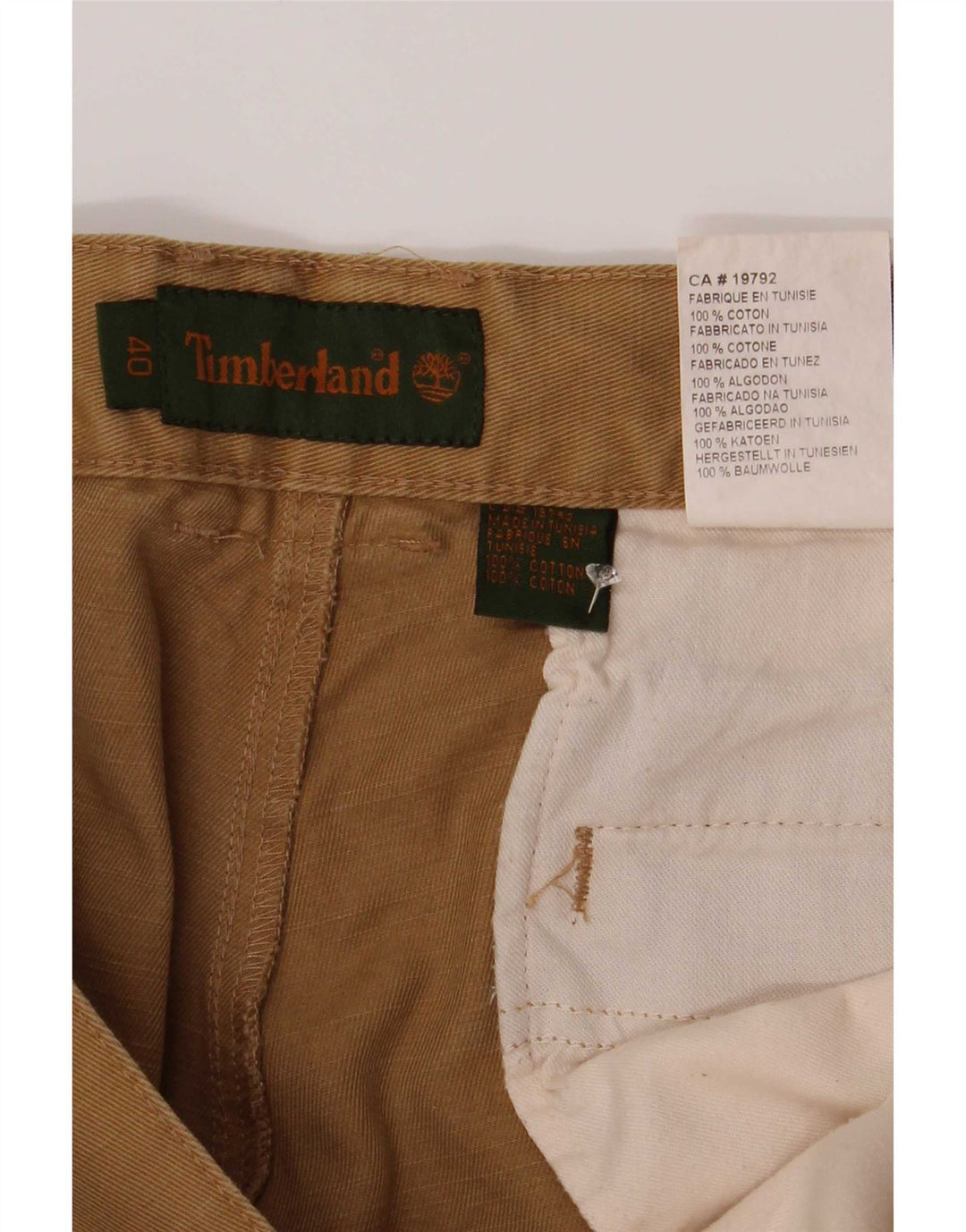 Мужские брюки-чиносы Timberland Regular W40 L32, бежевый хлопок