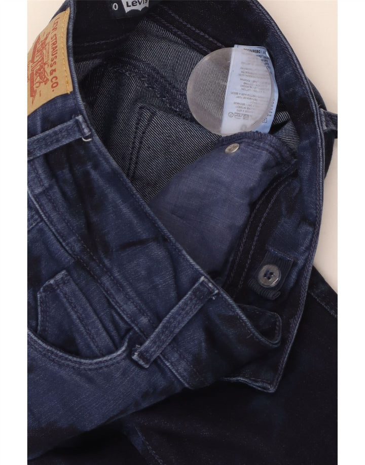 Джинсы LEVI'S Slim для мальчиков 9–10 лет, темно-синие, хлопковые с эффектом тай-дай
