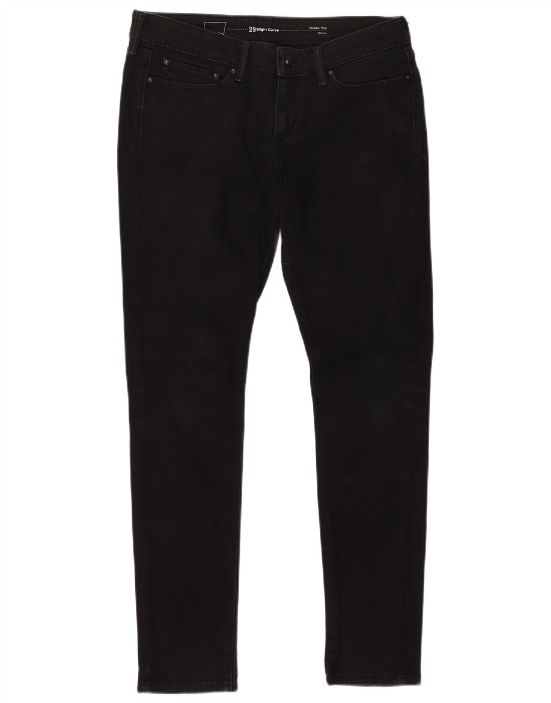 Женские джинсы скинни с современной посадкой и небольшим изгибом LEVI'S W29 L32, черный хлопок