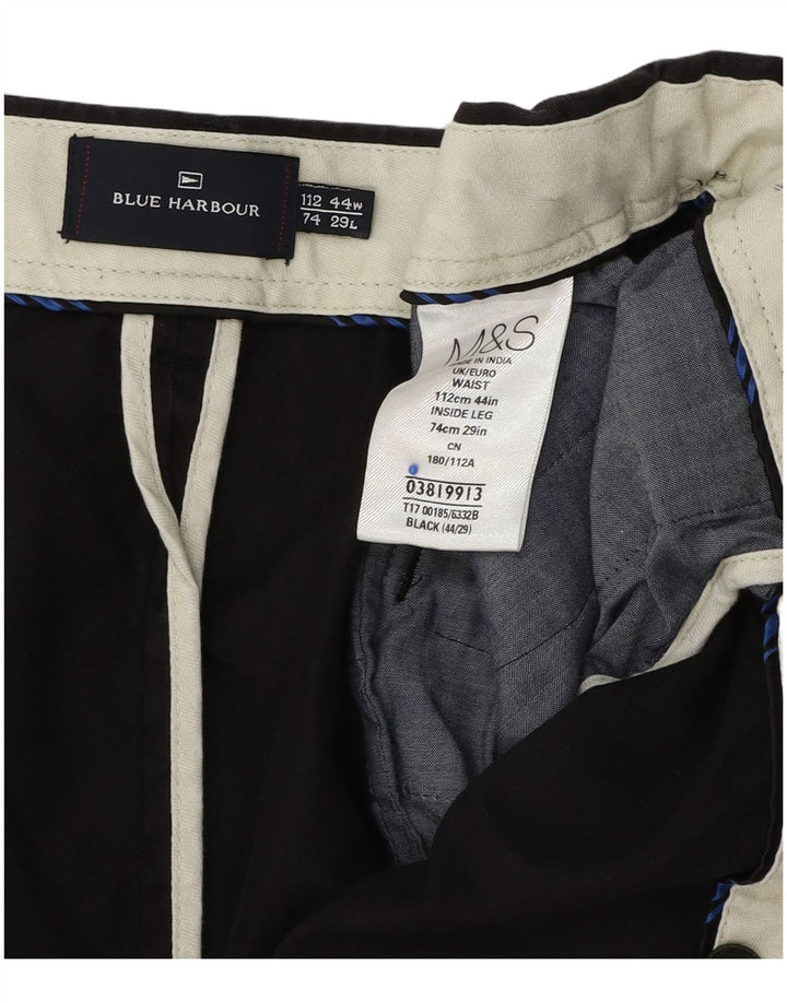 Мужские брюки чиносы Marks & Spencer Blue Harbor Regular Fit W44 L29 черные