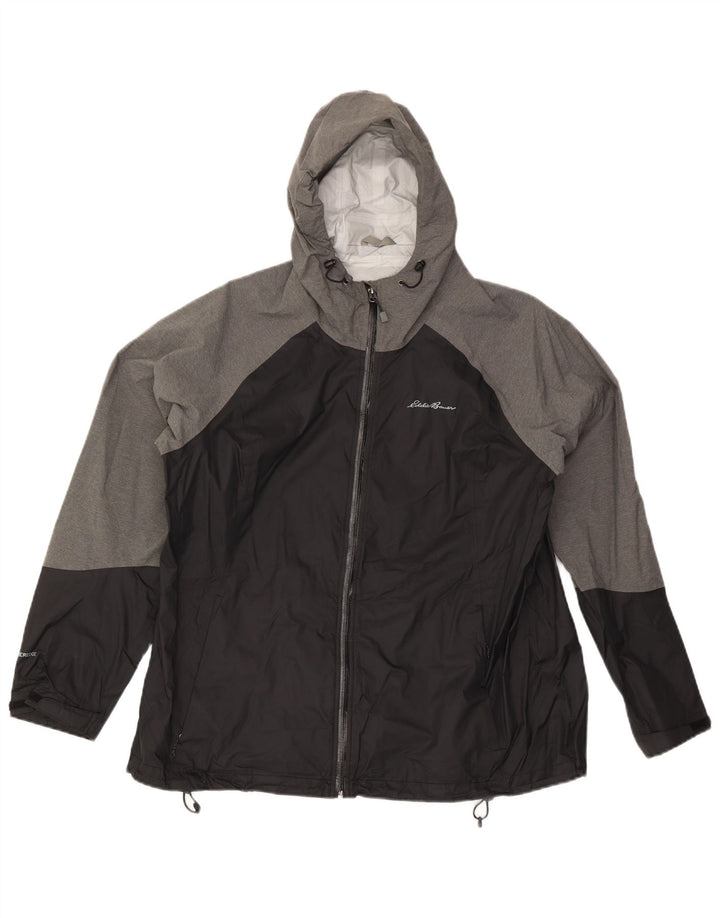 Женская дождевик EDDIE BAUER Weather Edge UK 20 2XL, черный с цветными блоками