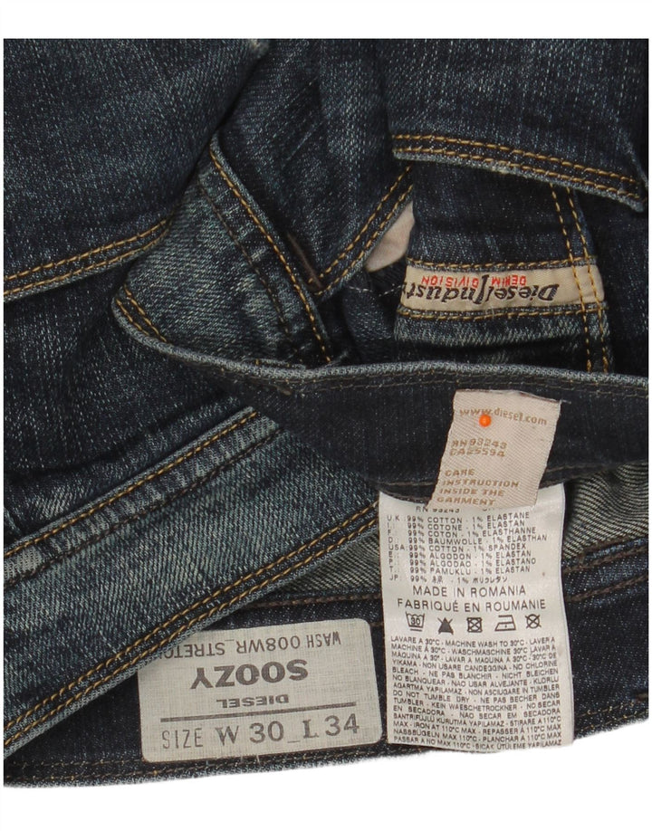 Женские прямые джинсы DIESEL Soozy W30 L34, синий хлопок