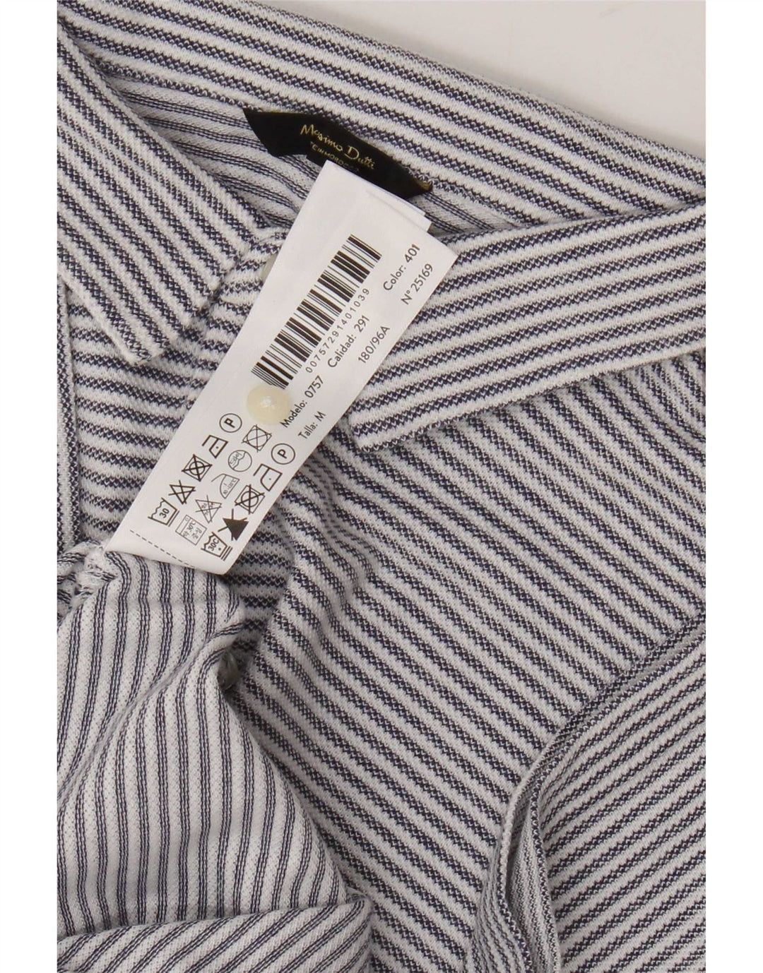 Мужская рубашка-поло Massimo Dutti, хлопковая синяя полоска