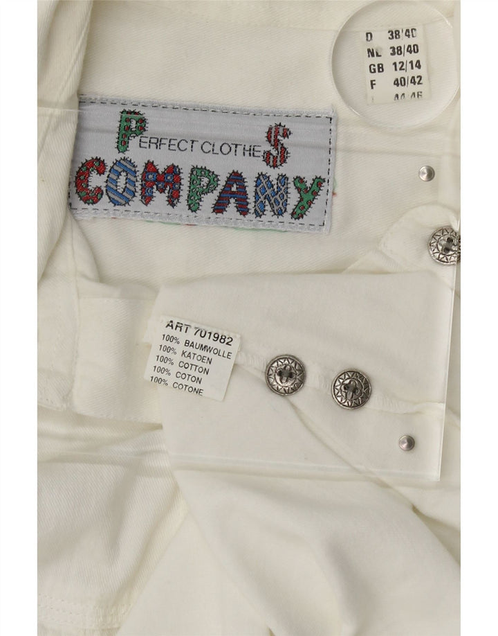 VINTAGE Womens Shirt UK 12/14 Medium White Cotton Vintage Vintage and Second-Hand Vintage from Messina Hembry 