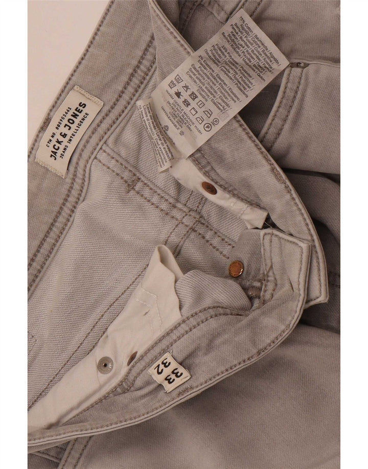 Мужские узкие джинсы Jack & Jones GLENN W33 L32, серый хлопок