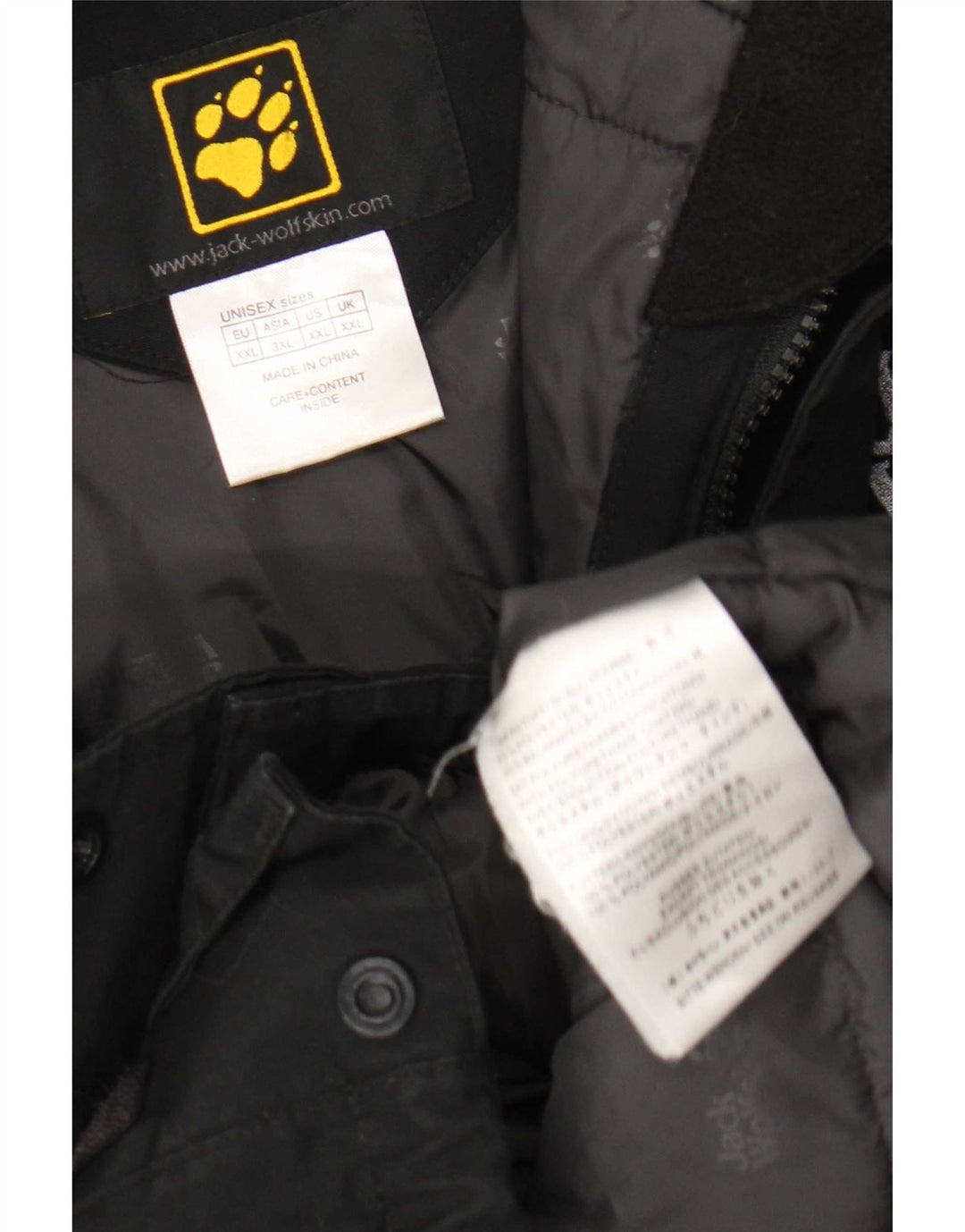 Мужская парка Jack Wolfskin с капюшоном UK 44 2XL, черный полиэстер