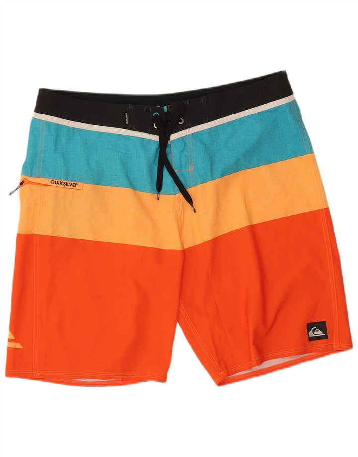Мужские шорты для плавания Quiksilver, большие разноцветные полиэстер с цветными блоками