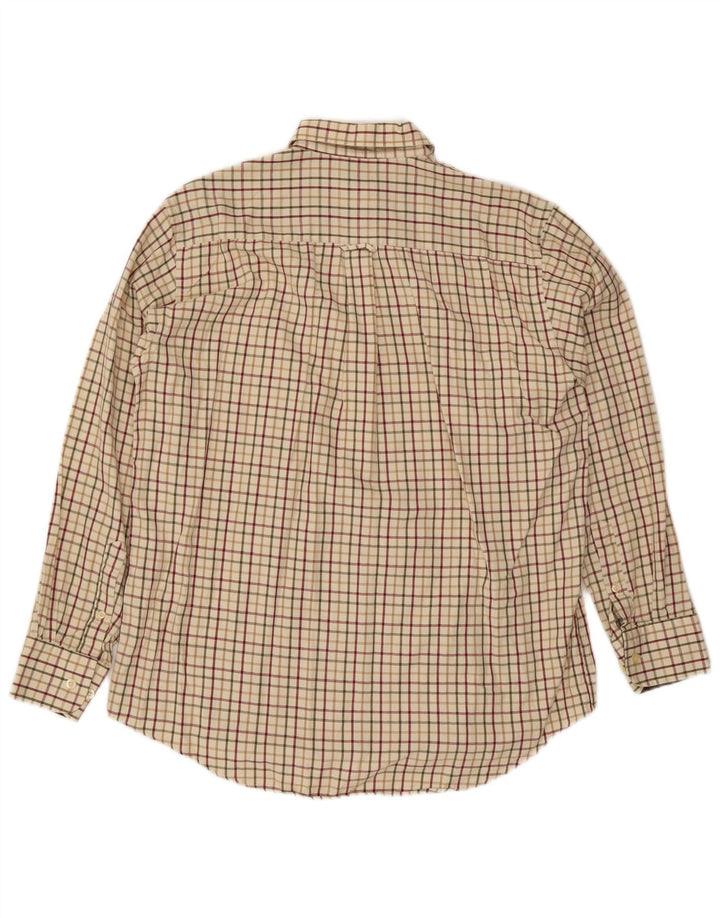 Мужская фланелевая рубашка Barbour среднего размера, бежевая клетка, хлопок