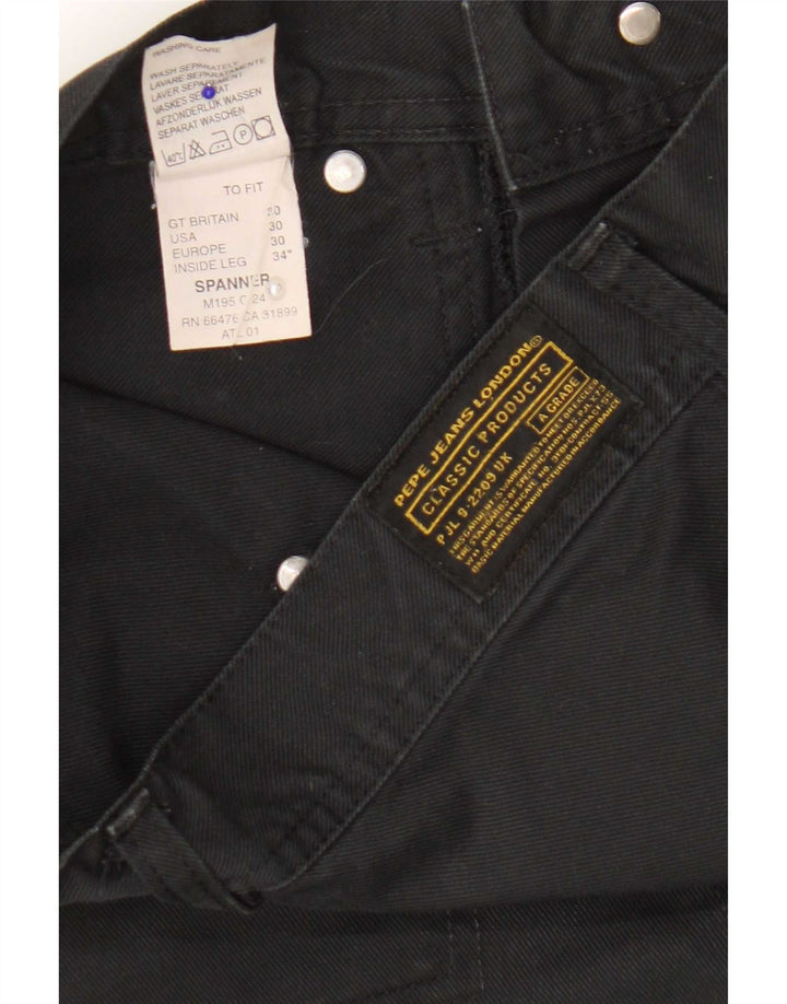 PEPE Jeans Мужские широкие брюки W30 L34, черный полиэстер