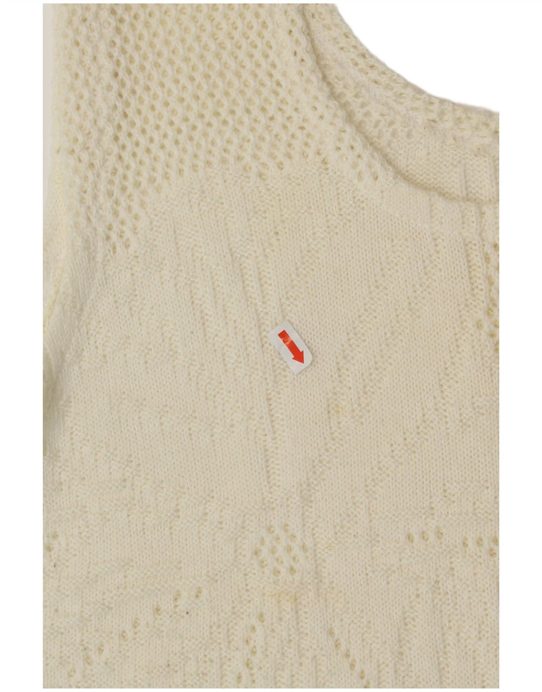 Винтажная женская укороченная майка без рукавов, Великобритания, 16, большой белый с цветочным принтом