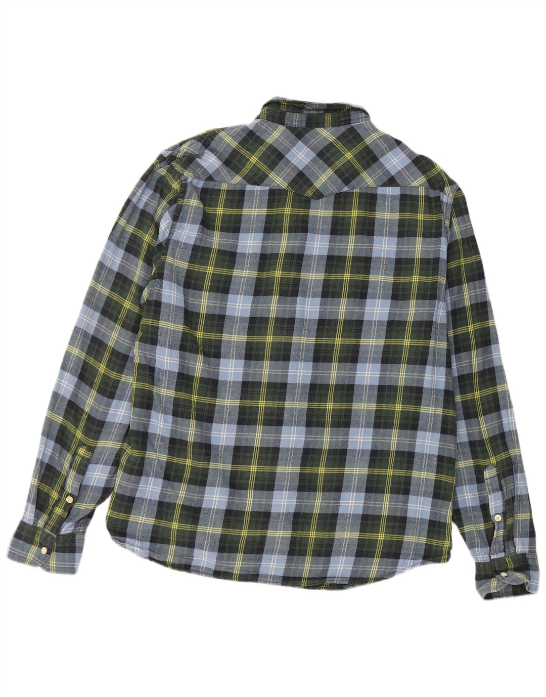 Мужская фланелевая рубашка Lee Slim Fit XL, синяя клетка, хлопок