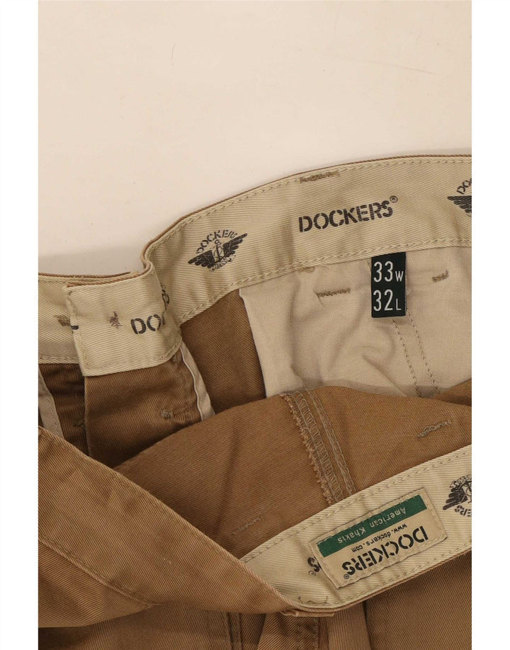Мужские прямые брюки-карго Dockers W33 L32 бежевые