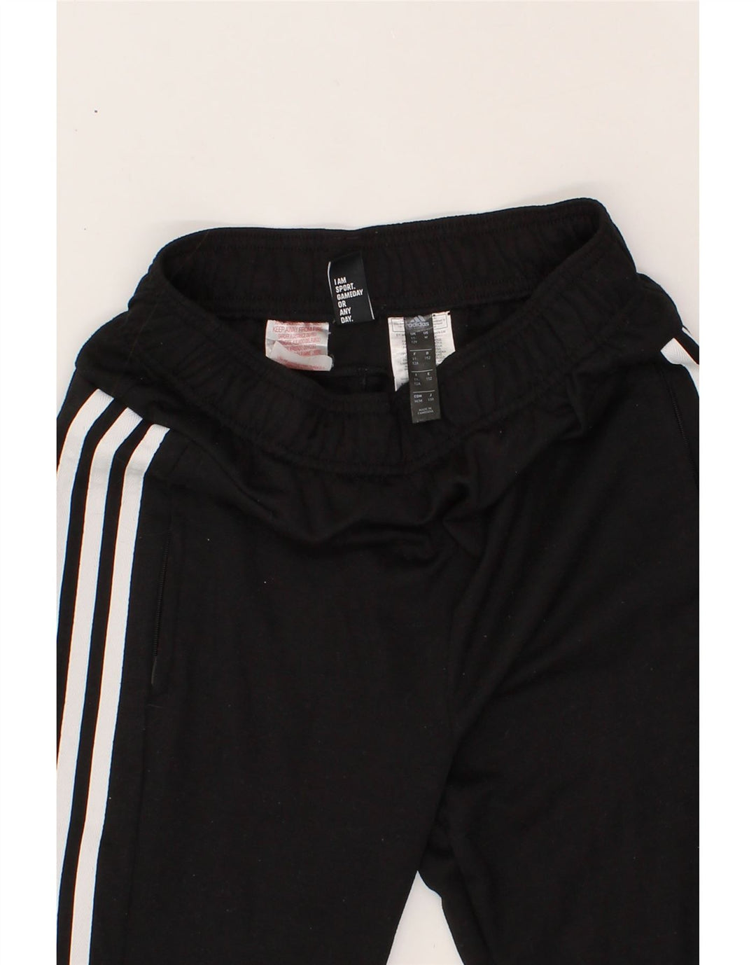 ADIDAS Boys Tracksuit Trousers 11-12 Years  Black Polyester Vintage Adidas and Second-Hand Adidas from Messina Hembry 