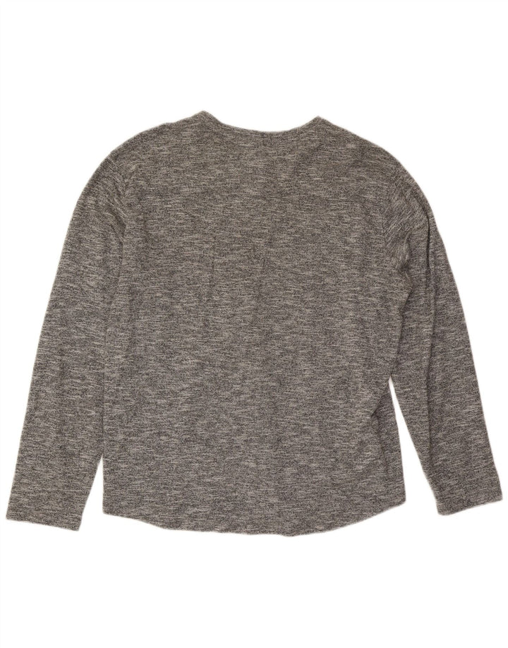 Мужской топ Volcom с длинным рукавом XL, серый хлопок в крапинку