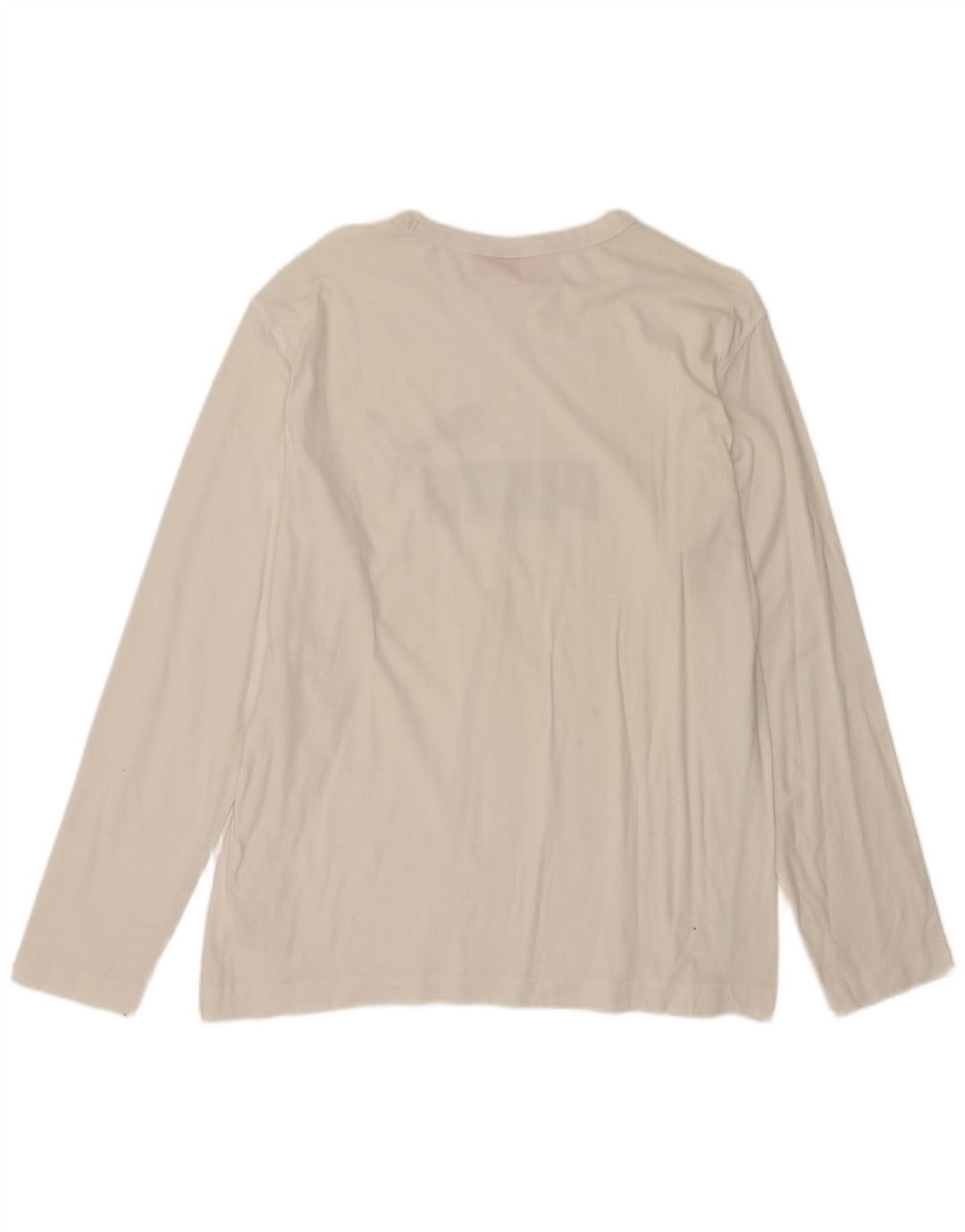 Мужской топ с рисунком PUMA, средний белый хлопок с длинным рукавом