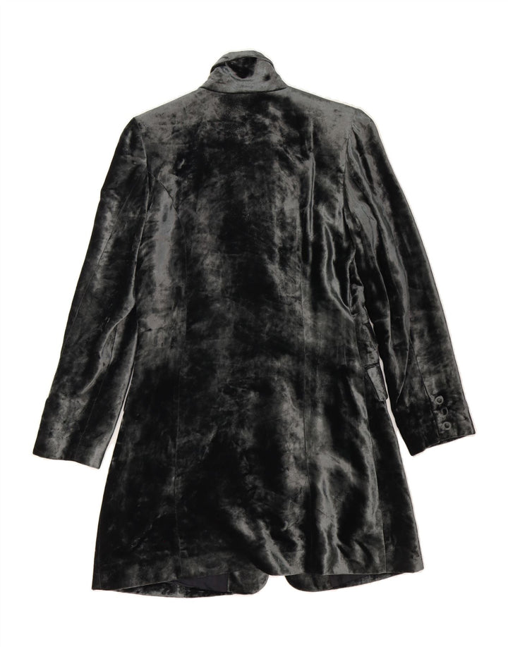 RAMSAY Womens Velvet Overcoat UK 10 Small Black Viscose Vintage Ramsay and Second-Hand Ramsay from Messina Hembry 