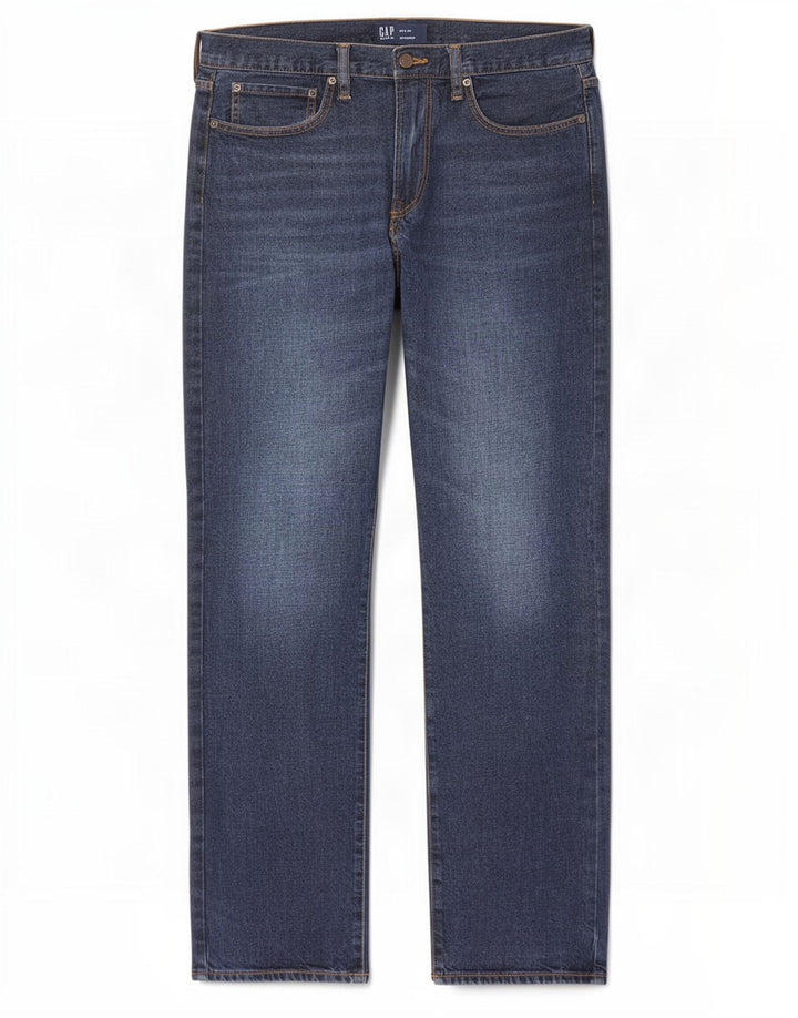 Мужские прямые джинсы Gap W34 L31 темно-синие, хлопок