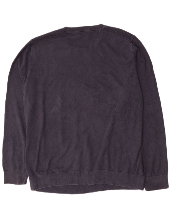 Nautica Mens Crew Neck Jumper Sweater XL Navy Blue Cotton