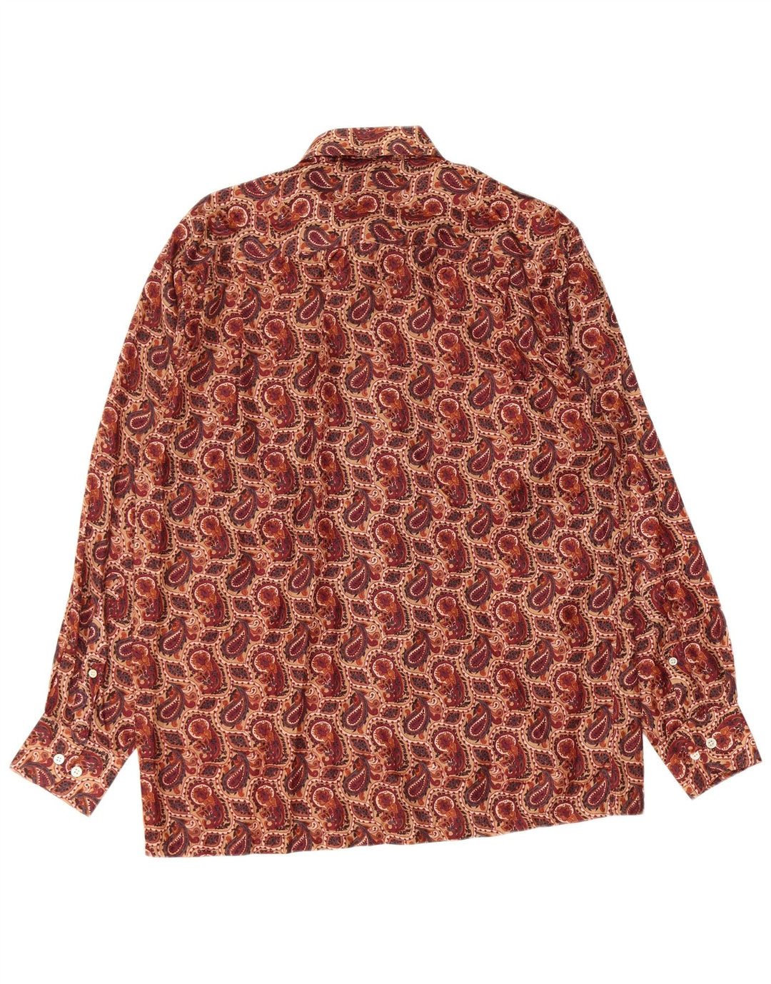 Мужская рубашка VINTAGE, размер 40 15 3/4, средняя коричневая с узором пейсли