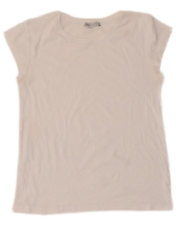 Женская футболка Zara Top UK 8, маленькая белая