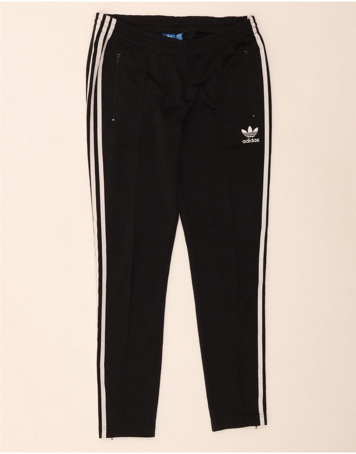 Женские спортивные брюки Adidas UK 14, средний черный, полиэстер с цветными блоками