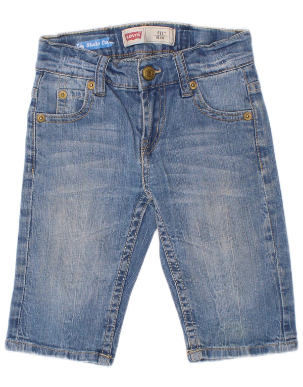 Джинсовые шорты приталенного кроя Levi's 511 для мальчиков 3–4 лет, W20, синий хлопок