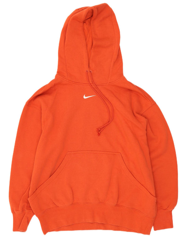 Мужской джемпер свободного покроя с капюшоном Nike, маленький красный, хлопковый