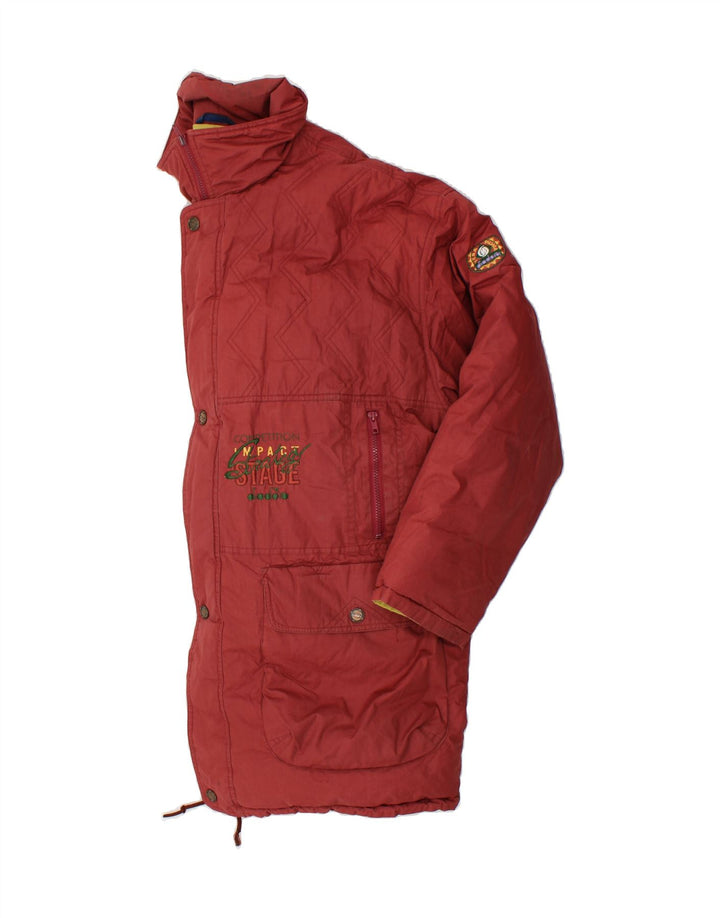 DIADORA Mens Windbreaker Jacket UK 42 XL Maroon Polyester Vintage Diadora and Second-Hand Diadora from Messina Hembry 