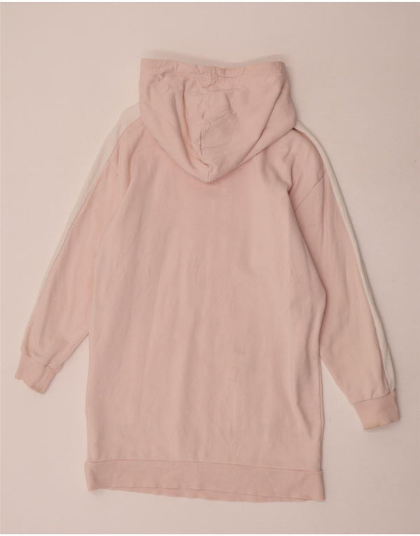 Женское платье-худи Puma Oversized с рисунком UK 6 XS, розовый хлопок с цветными блоками