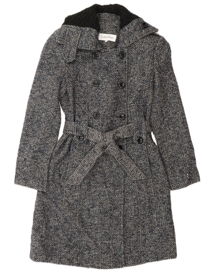 Женский тренч Calvin Klein US 2 XS темно-синий, шерсть