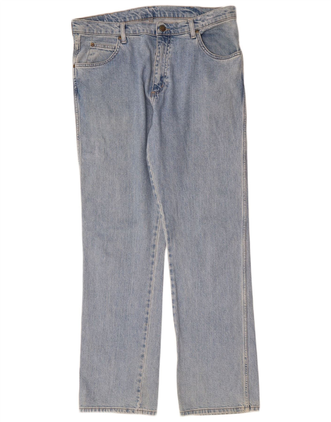 Мужские прямые джинсы WRANGLER стандартного кроя W36 L32, синий хлопок