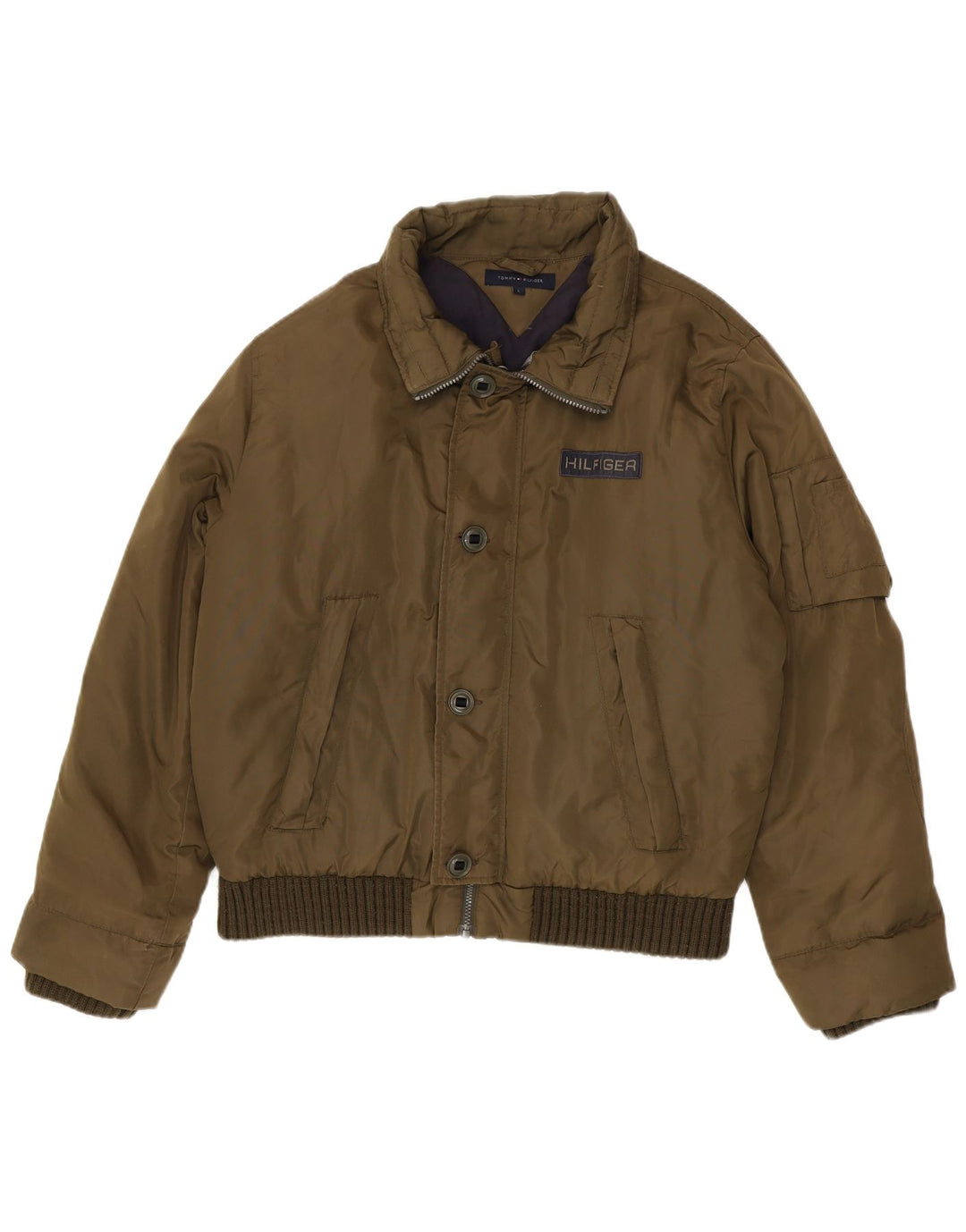 Мужская стеганая куртка Tommy Hilfiger UK 40, большой цвет хаки, нейлон