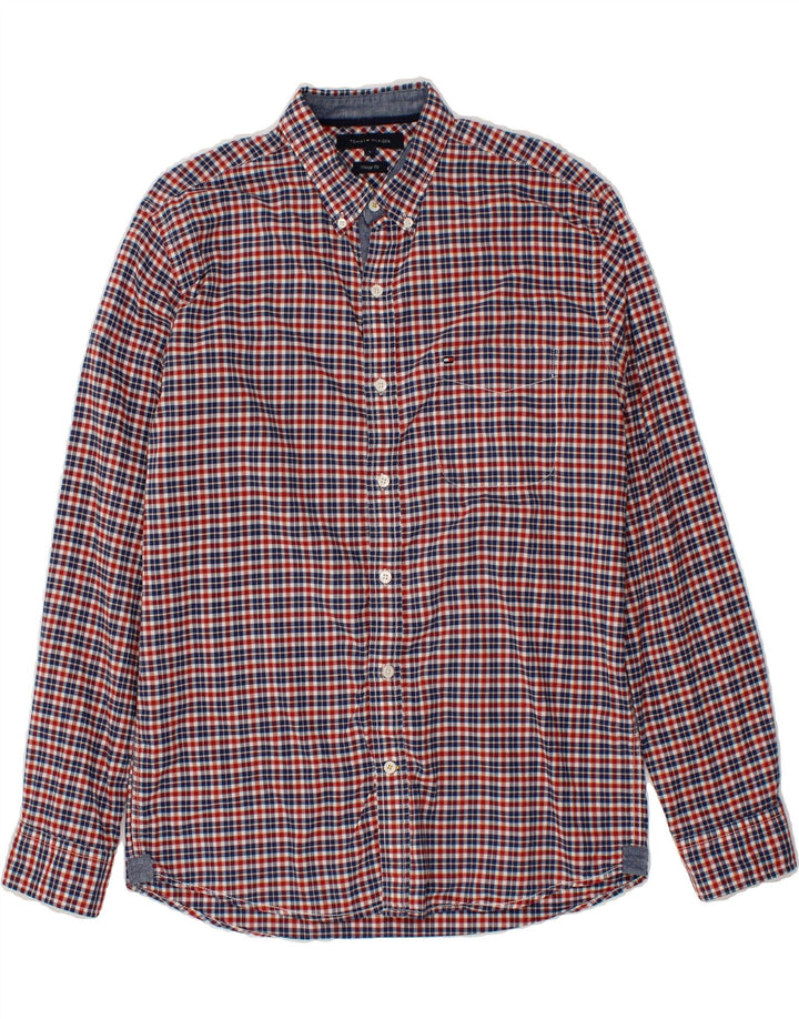 TOMMY HILFIGER Mens Vintage Fit Shirt Large Red Check Vintage Tommy Hilfiger and Second-Hand Tommy Hilfiger from Messina Hembry 