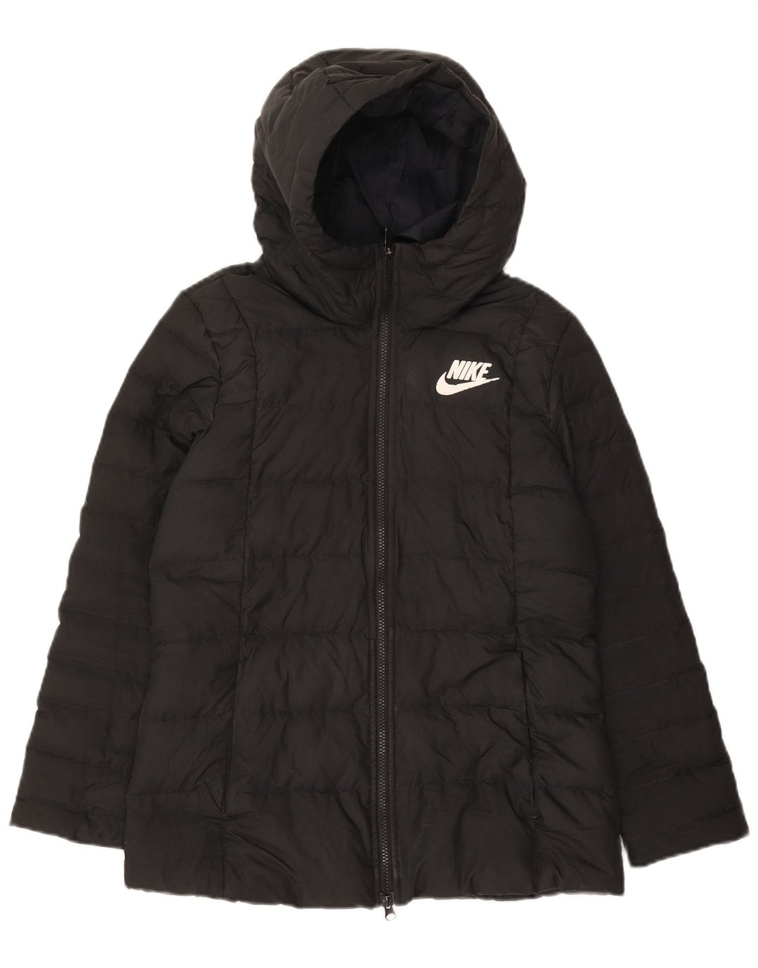 Женская утепленная куртка с капюшоном Nike UK 12, средний серый цвет