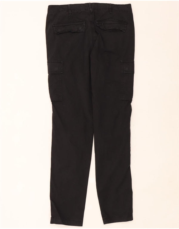 Мужские прямые брюки карго Jack & Jones W34 L32, черные, хлопковые