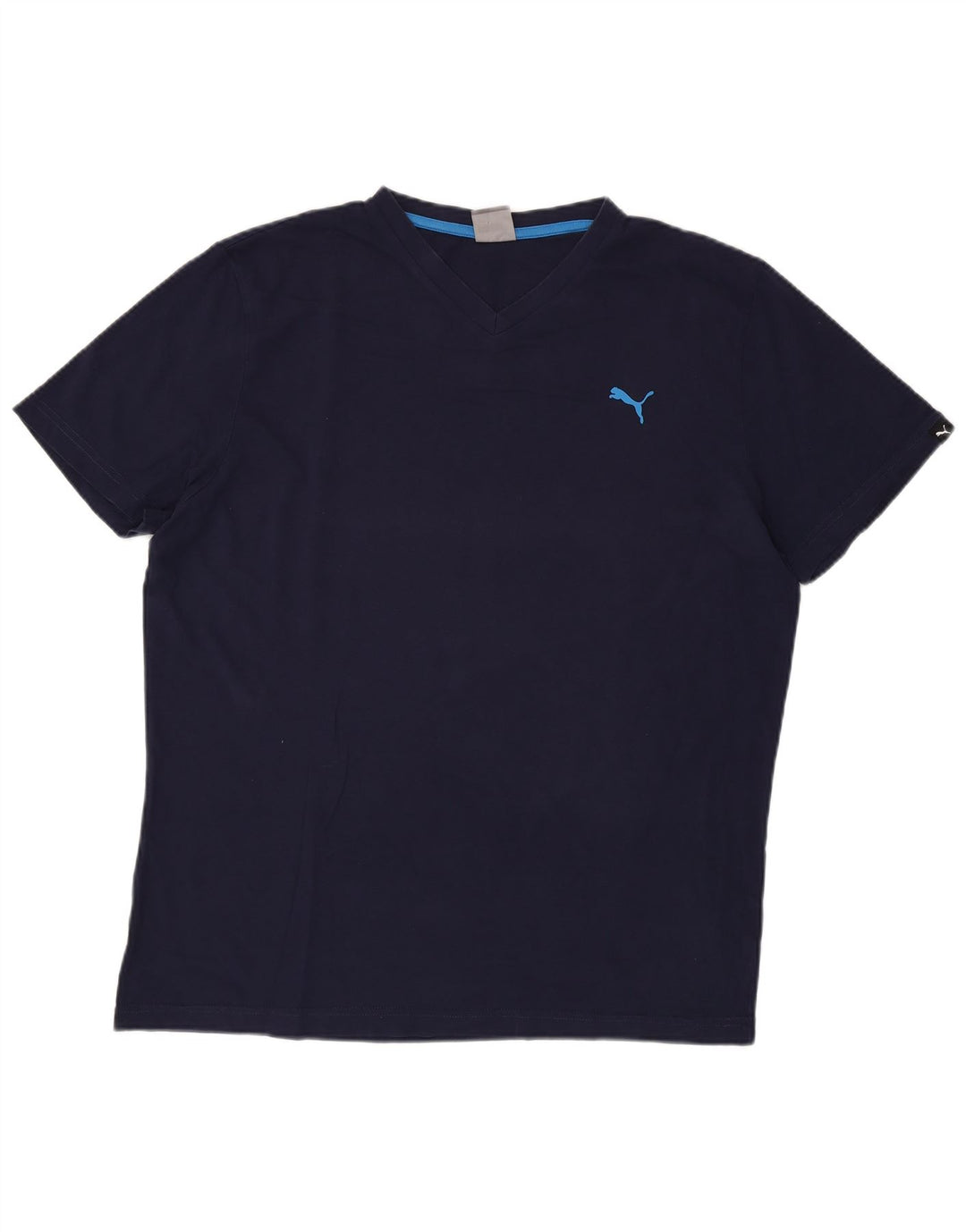 Мужская футболка PUMA Top XL из хлопка темно-синего цвета
