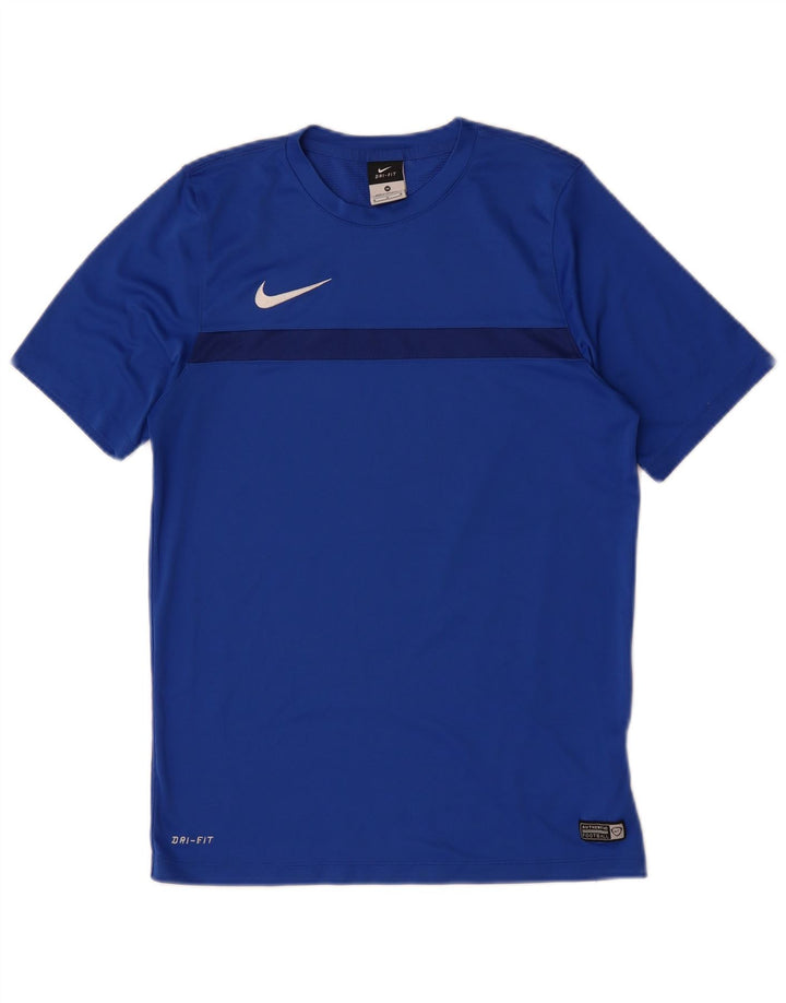 Мужская футболка NIKE Dri Fit из полиэстера среднего синего цвета