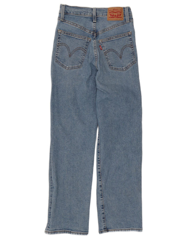 Женские прямые джинсы Levi's Ribcage W25 L27, синий хлопок