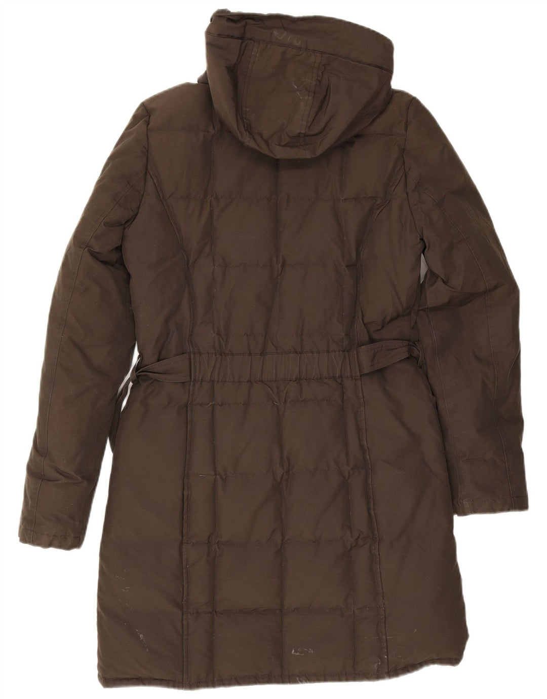Женское стеганое пальто с капюшоном Woolrich UK 12, хлопок среднего цвета хаки