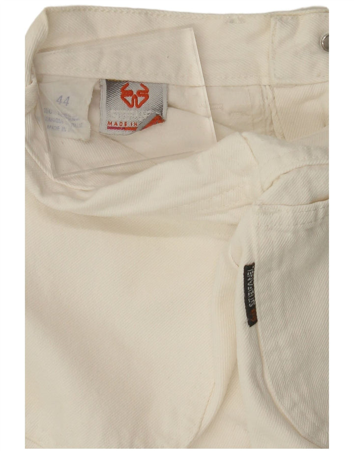 STEFANEL Женские джинсы с высокой талией IT 44 Medium W24 L27 Off White Cotton
