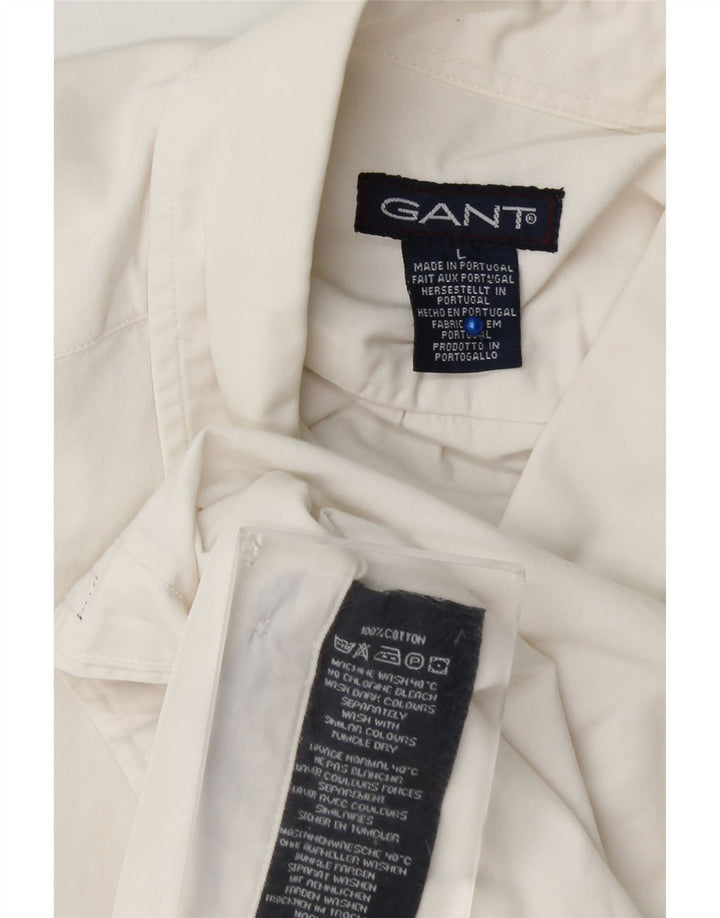 Мужская рубашка с коротким рукавом Gant, большой белый хлопок