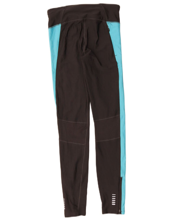Женские леггинсы Under Armour Heat Gear UK 8, маленькие черные с цветными блоками